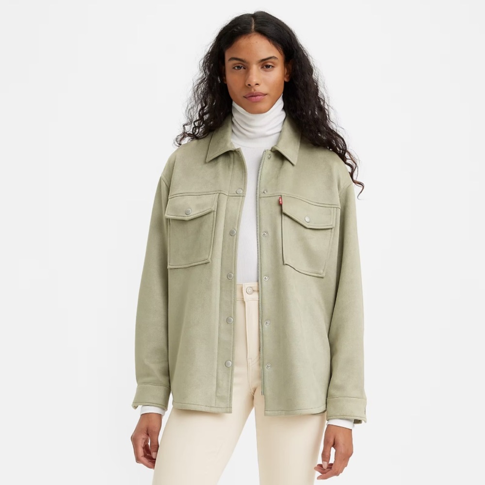 NWT Levi’s Faux Suede Shirt Jacket